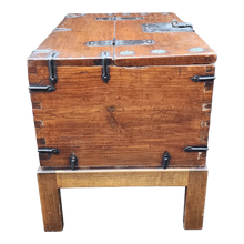 Load image into Gallery viewer, Antique Japanese Locked Chest on a Stand
