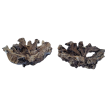 Load image into Gallery viewer, Primitive Organic Modern Grapevine Wood Decorative Bowls - a Pair