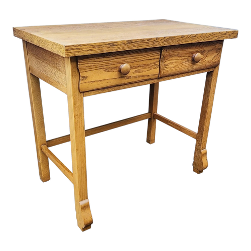 Antique Arts and Crafts Mission Era Petite Oak Desk