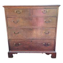 Load image into Gallery viewer, Antique Quartersawn Tiger Oak Primitive Flat Front Dresser Chest of Drawers