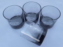 Load image into Gallery viewer, Vintage 1970s Smoked Gray Stagecoach Lowball Rocks Whiskey Glasses - Set of 4