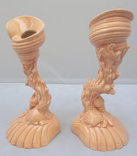 Load image into Gallery viewer, Vintage 1980s Ceramic Ocean Themed Candlesticks - a Pair