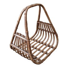Load image into Gallery viewer, COMING SOON - Vintage Coastal Boho Chic Magazine Log Holder Basket