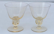 Load image into Gallery viewer, Vintage &quot;Gulli&quot; Champagne Tall Sherbet Glasses in Gold by Siegfried Stahl for Skruff - a Pair