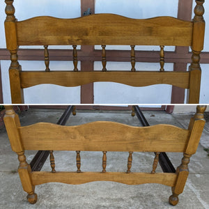 Vintage Maple Four-Poster Twin Bed