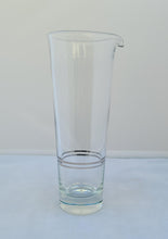 Load image into Gallery viewer, Vintage Mid-Century Modern Dual Silver-Banded Tall Glass Pitcher