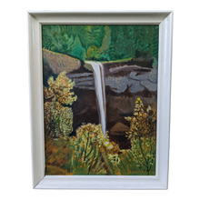 Load image into Gallery viewer, COMING SOON - Vintage Waterfall in the Jungle Painting, Framed