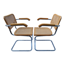 Load image into Gallery viewer, Vintage Cesca Style Cantilever Armchairs - a Pair