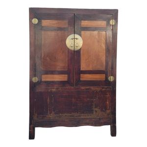 Vintage Chinese Country Lacquered Wedding Cabinet
