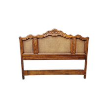 Load image into Gallery viewer, SOLD - Vintage Drexel Heritage Cabernet Classics Woven Cane and Wood French Provincial Queen Sized Headboard