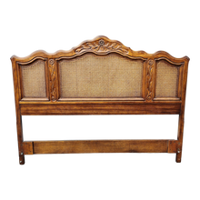 Load image into Gallery viewer, SOLD - Vintage Drexel Heritage Cabernet Classics Woven Cane and Wood French Provincial Queen Sized Headboard