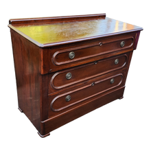 Load image into Gallery viewer, Antique Deep Brown 3 Drawer Lowboy Chest of Drawers