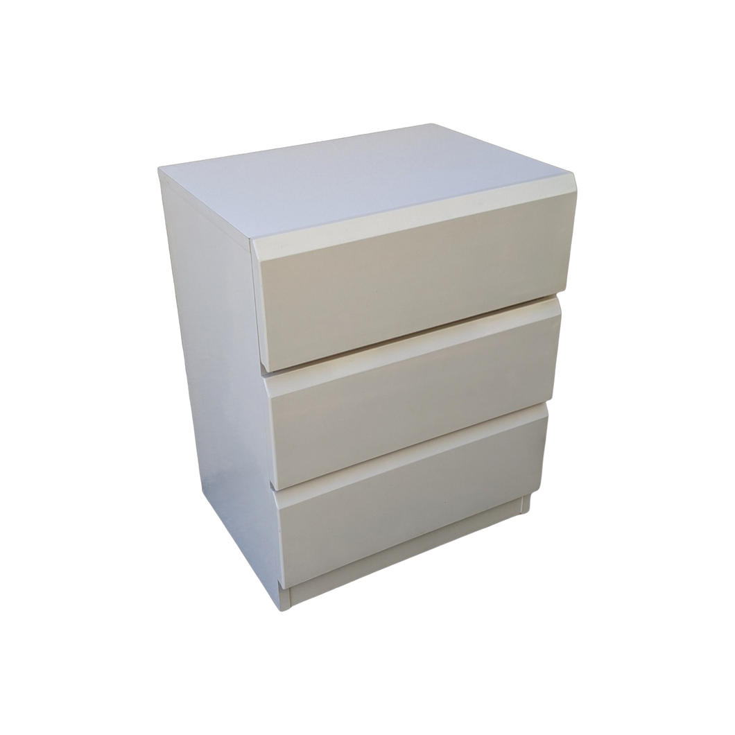 Vintage Postmodern Lane White Lacquered Nightstand